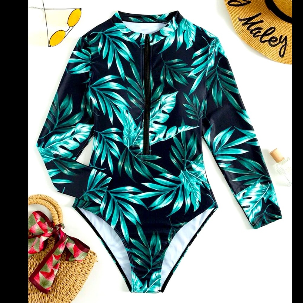 Zipper One Piece Swimsuit 🩱